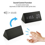 Digital Alarm Clocks Wooden LED Time Display for Bedrooms with Humidity&Temperature Detect Smart LED Digital Clock