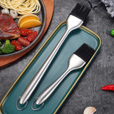 2 Pack Heavy-duty BBQ Basting Brush,Great For BBQ Meat,Cakes And Pastries  Solid Sturdy BBQ Basting Brush with Stainless