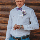 Boutonniere for Men Wedding Groom Best Man Boutonniere with Pin Set of  for Wedding Party Prom Event Ceremony Anniversary(Purple)