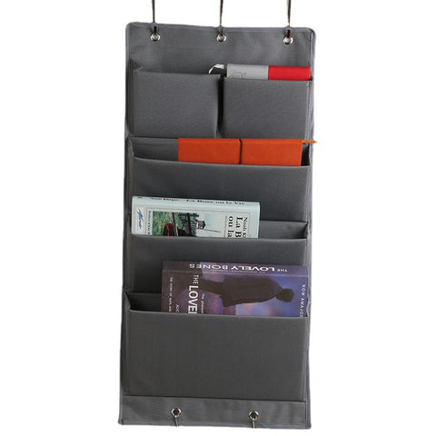 5 Pockets Over the Door Organizer and Storage Hanging with Hooks, Wall Document Holder for Closets, Families, Filing (Gray) In Australia - Darrahopens
