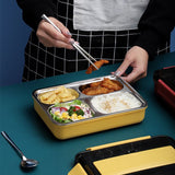Lunch Box Stainless Steel Bento Box With Insulated Bag and Cutlery,4 Compartments,Big Bento Box for adults and Work,Lunch In Australia - Darrahopens