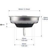 Kitchen Sink Stopper and Strainer Oil Rubbed Bronze Sink Drain Strainer Basket Replacement for Standard Drain