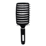Curved Vented Styling Hair Brush, Detangling Thick Hair Massage Blow Drying Brush Massager Comb Brush (Black)