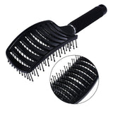 Curved Vented Styling Hair Brush, Detangling Thick Hair Massage Blow Drying Brush Massager Comb Brush (Black) In Australia - Darrahopens