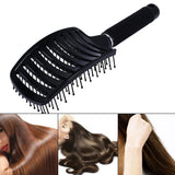 Curved Vented Styling Hair Brush, Detangling Thick Hair Massage Blow Drying Brush Massager Comb Brush (Black)