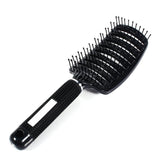 Curved Vented Styling Hair Brush, Detangling Thick Hair Massage Blow Drying Brush Massager Comb Brush (Black)
