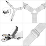 Bed Sheet Fasteners Straps - 2 Way Adjustable Crisscross Sheet Corner Holder Straps Clips Gripper Suspenders Fasteners(4Pcs) In Australia - Darrahopens