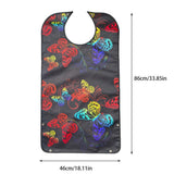 Adult Crumb Catcher Adjustable Adult Bibs Dining Clothing Protector Reusable Waterproof Adult Bibs (butterfly)