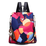 Outdoor Women'S Backpacks, Leisure Bags, Outdoor Backpacks, Travel Bags, Women'S Canvas Bags, Handbags (Red flower bun)