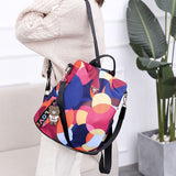 Outdoor Women'S Backpacks, Leisure Bags, Outdoor Backpacks, Travel Bags, Women'S Canvas Bags, Handbags (Red flower bun)