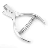 Hand Held ID Card Slot Hole Punch Metal Puncher Pliers Punching Tool for ID Card Badge PVC Photo Tag （silvery）