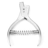 Hand Held ID Card Slot Hole Punch Metal Puncher Pliers Punching Tool for ID Card Badge PVC Photo Tag （silvery）