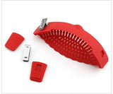 Silicone Mesh Strainer,Pot Side Draining,Household Grease Can for Kitchen with Strainer,Vegetable Strainer,Rice Drainer Strainer