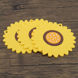 3 Pcs Yellow Sunflower Shape Coasters Flowers Heat Insulation Mat Anti-Scald Table Mat Home Accessories for Hot and Cold Drinks In Australia - Darrahopens