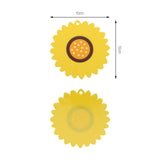 3 Pcs Yellow Sunflower Shape Coasters Flowers Heat Insulation Mat Anti-Scald Table Mat Home Accessories for Hot and Cold Drinks