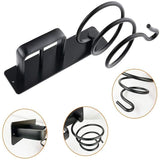 Hair Dryer Holder Wall Mount( Drilling),Hair Dryer Organizer,Curling Iron Holder,Easy to Install,Space Saving,Bedroom and Bathroom