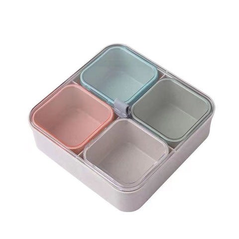 Snack Serving Tray, Appetizer Tray, 4 Compartment Food Platter Dried Fruit Tray Food Storage Containers for Fruit Cakes kitchen