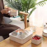 Snack Serving Tray, Appetizer Tray, 4 Compartment Food Platter Dried Fruit Tray Food Storage Containers for Fruit Cakes kitchen