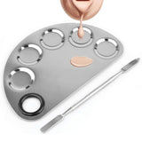 Stainless steel makeup palette, a palette for preparing liquid foundation, and a reusable palette. Essential color palette In Australia - Darrahopens