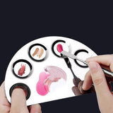 Stainless steel makeup palette, a palette for preparing liquid foundation, and a reusable palette. Essential color palette