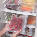 Reusable Food Storage Bags,Silicone Food Bag Reusable Sandwich Bags Kids Snack Bags,4 Pack Leakproof Bag Freezer Bags