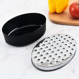 Cheese Grater Citrus Lemon Zester with Food Storage Container & Lid - Perfect For Soft Cheddar Cheeses, Ginger, Vegetables,Butter