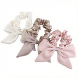 3 Pcs Hair Scrunchies Bowknot Chiffon Hair Scarf Elastics Ties Ponytail Holder Scrunchy Hair Rope Vintage Accessories for Women In Australia - Darrahopens