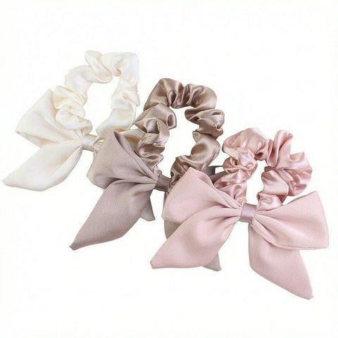 3 Pcs Hair Scrunchies Bowknot Chiffon Hair Scarf Elastics Ties Ponytail Holder Scrunchy Hair Rope Vintage Accessories for Women In Australia - Darrahopens