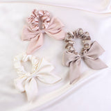 3 Pcs Hair Scrunchies Bowknot Chiffon Hair Scarf Elastics Ties Ponytail Holder Scrunchy Hair Rope Vintage Accessories for Women