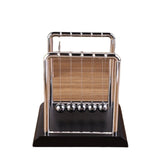 Metal Balance Swinging Physics Science Pendulum Balls Desk Motion Toy for Office Physics Teacher Decorations(Black Bottom)