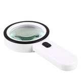 Magnifying Glass with 12 LED Lights,30X Double Glass Lens Handheld Illuminated Magnifier Reading Magnifying Glass with for Seniors