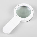 Magnifying Glass with 12 LED Lights,30X Double Glass Lens Handheld Illuminated Magnifier Reading Magnifying Glass with for Seniors