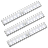 Under Cabinet Lights, Wireless Motion Sensing Stick-on Anywhere Step LED Light Bar with Magnetic Strip, Pure White, 3-Pack