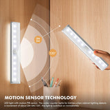 Under Cabinet Lights, Wireless Motion Sensing Stick-on Anywhere Step LED Light Bar with Magnetic Strip, Pure White, 3-Pack In Australia - Darrahopens
