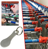 Mini Aluminum Alloy Key Ring Shopping Trolley Tokens - Small Keychain for Grocery Shopping Cart, 2 Pcs Silvery In Australia - Darrahopens