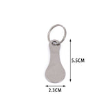 Mini Aluminum Alloy Key Ring Shopping Trolley Tokens - Small Keychain for Grocery Shopping Cart, 2 Pcs Silvery