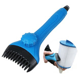 Tub Filter Cleaner Brush, Handheld Pool Filter Cartridge Cleaner, Pool & Spa Filter Jet Cleaner for Remove Debris Dirt (Blue) In Australia - Darrahopens