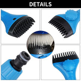 Tub Filter Cleaner Brush, Handheld Pool Filter Cartridge Cleaner, Pool & Spa Filter Jet Cleaner for Remove Debris Dirt (Blue)