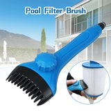 Tub Filter Cleaner Brush, Handheld Pool Filter Cartridge Cleaner, Pool & Spa Filter Jet Cleaner for Remove Debris Dirt (Blue)