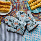 Oven Mitts Professional Heat Resistance Kitchen Oven Soft Cotton Gloves for Grilling Cooking Microwave BBQ Baking, 2pcs with Soft In Australia - Darrahopens
