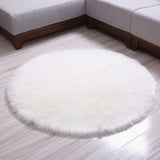 Round Fur Rug Fluffy Area Rug for Bedroom,White Faux Fur Rug Circle Rug for Kids Room, Cute Princess Castle Nursery Rug,Plush Shag In Australia - Darrahopens
