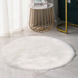 Round Fur Rug Fluffy Area Rug for Bedroom,White Faux Fur Rug Circle Rug for Kids Room, Cute Princess Castle Nursery Rug,Plush Shag In Australia - Darrahopens