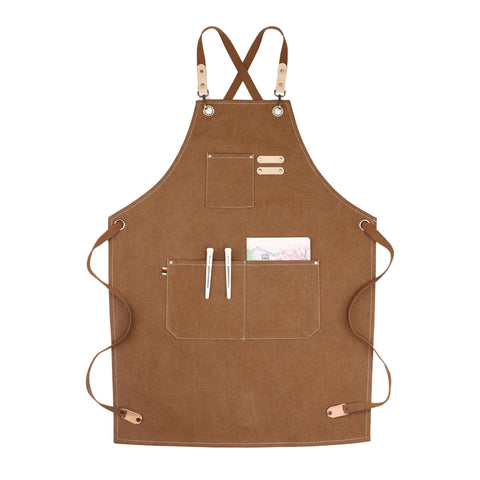 Apron Water Resistant Canvas Cross Back Adjustable Apron for Men Women  Adjustable Plus Size Canvas Apron with Pockets In Australia - Darrahopens