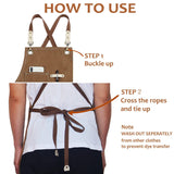 Apron Water Resistant Canvas Cross Back Adjustable Apron for Men Women  Adjustable Plus Size Canvas Apron with Pockets In Australia - Darrahopens