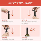 Wine Saver with 2 Vacuum Stoppers, Wine Stopper, Wine Preserver, Reusable Bottle Sealer Keeps Wine Fresh,Ideal Wine Accessories In Australia - Darrahopens