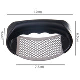 Garlic Grater Hand Press Tool Stainless Steel Non-Slip Handle Grip Grater Pressing Smashing Gadget For Grating Garlic Cheese