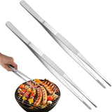 2Pcs 12-Inch Tweezer Tongs,Kitchen Tweezer Tongs,Extra-Long Stainless Steel Tweezers Tongs,Long Food Tongs with Precision Serrated In Australia - Darrahopens