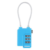 Password Lock, Customs Security Lock with 3-Digit Password Bag Lock(Blue)Re-settable Combination with Alloy Body In Australia - Darrahopens
