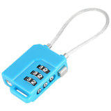 Password Lock, Customs Security Lock with 3-Digit Password Bag Lock(Blue)Re-settable Combination with Alloy Body