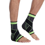 Ankle Brace for Men&Women Adjustable Compression Ankle Support Ankle Sleeve for Plantar Fasciitis,Achilles Tendon (Green, X-Large